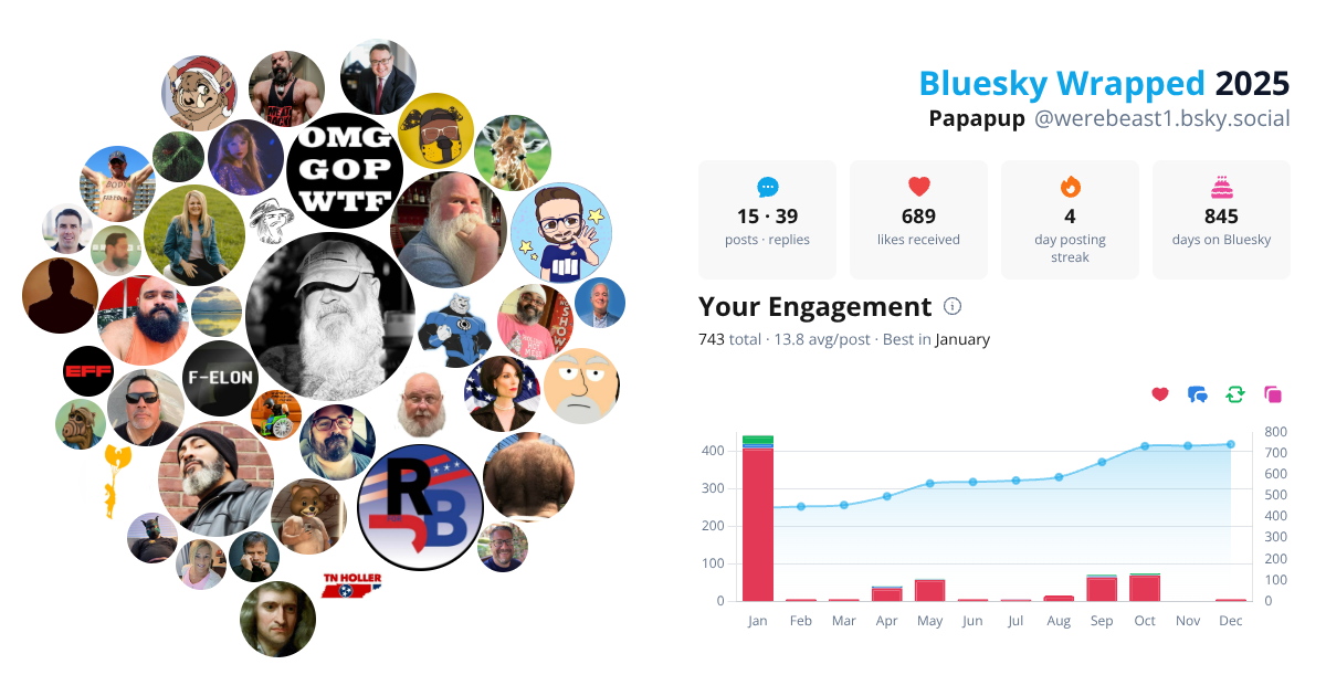 Your Bluesky Wrapped 2025 preview