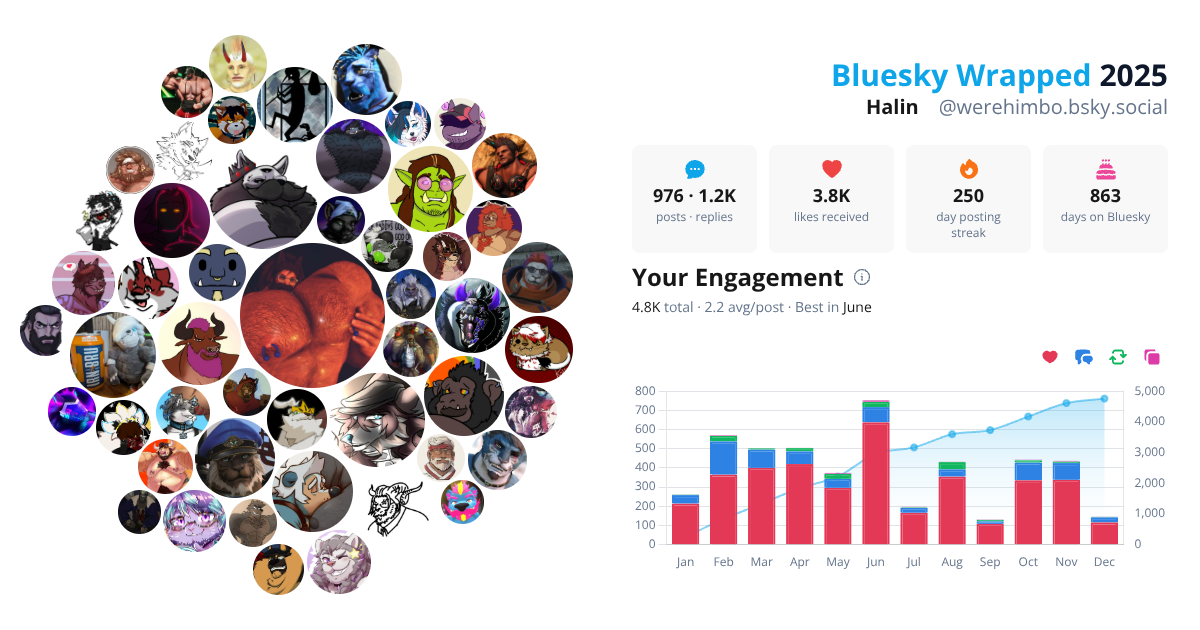 Your Bluesky Wrapped 2025 preview