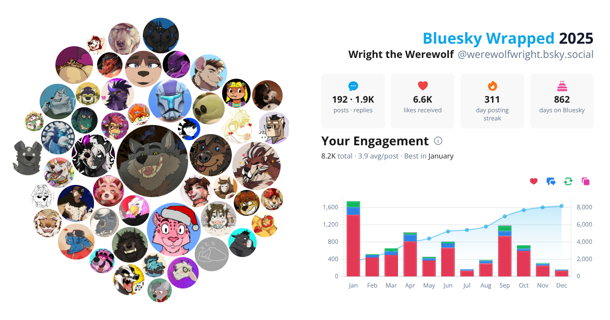 Your Bluesky Wrapped 2025 preview
