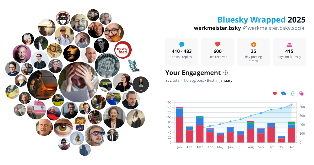 Your Bluesky Wrapped 2025 preview