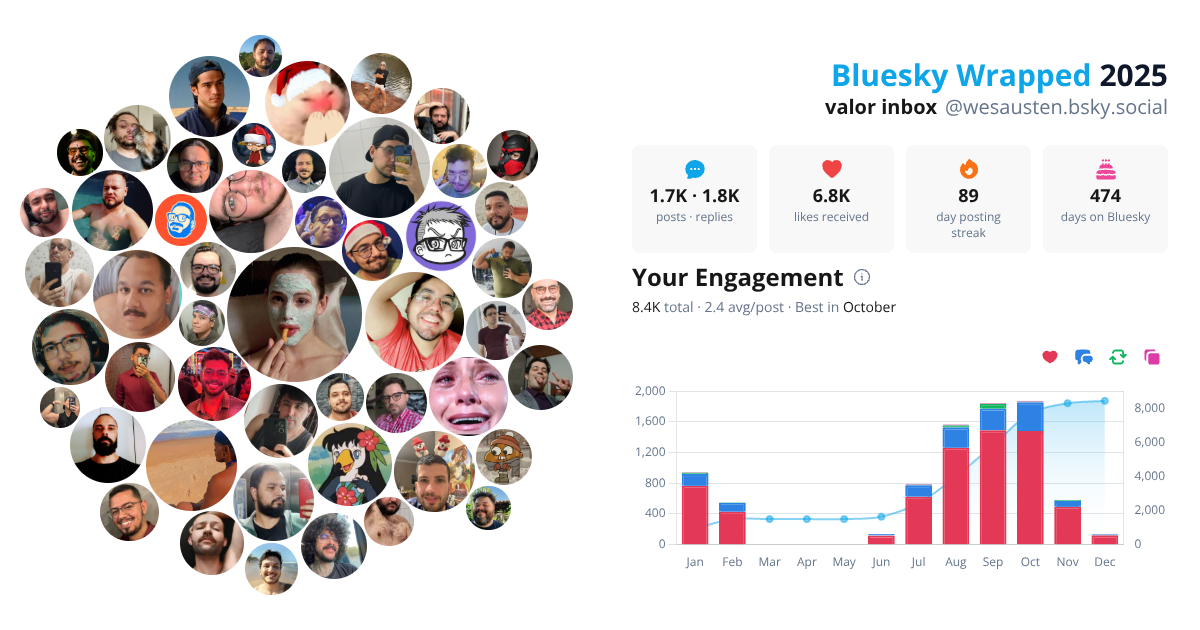 Your Bluesky Wrapped 2025 preview