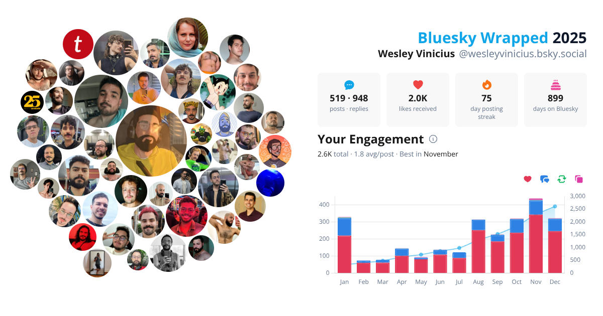 Your Bluesky Wrapped 2025 preview