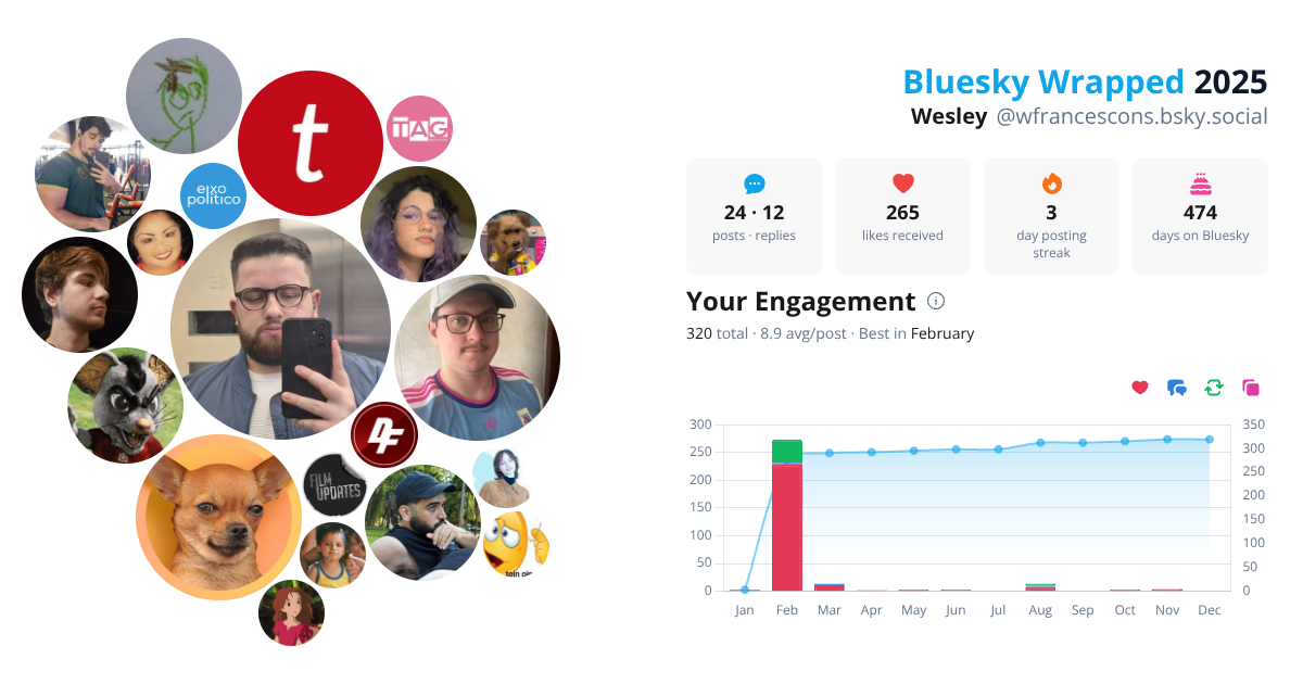 Your Bluesky Wrapped 2025 preview