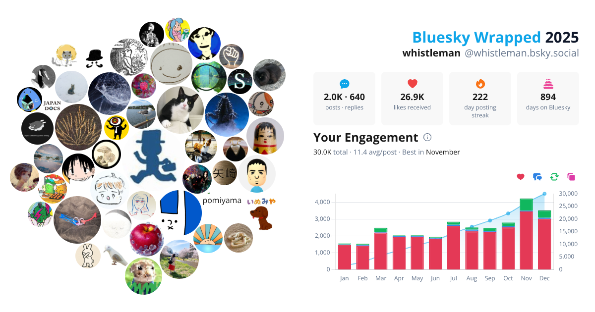 Your Bluesky Wrapped 2025 preview