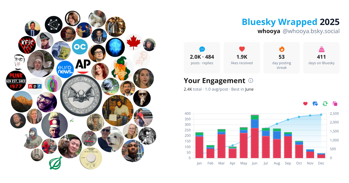 Your Bluesky Wrapped 2025 preview