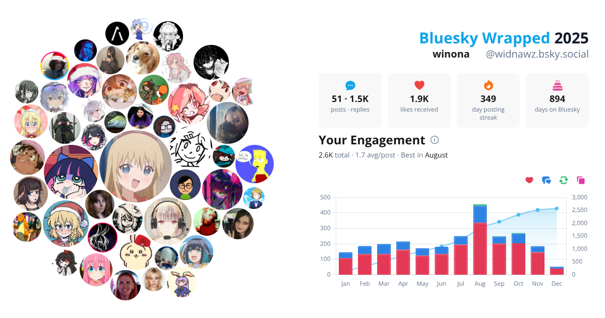Your Bluesky Wrapped 2025 preview
