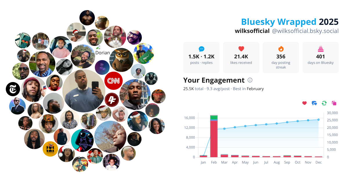 Your Bluesky Wrapped 2025 preview