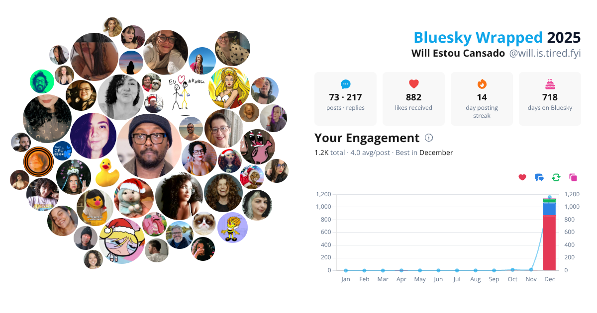 Your Bluesky Wrapped 2025 preview