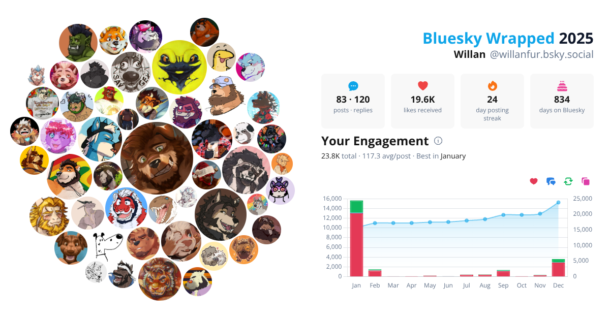 Your Bluesky Wrapped 2025 preview