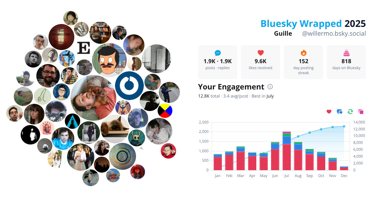 Your Bluesky Wrapped 2025 preview
