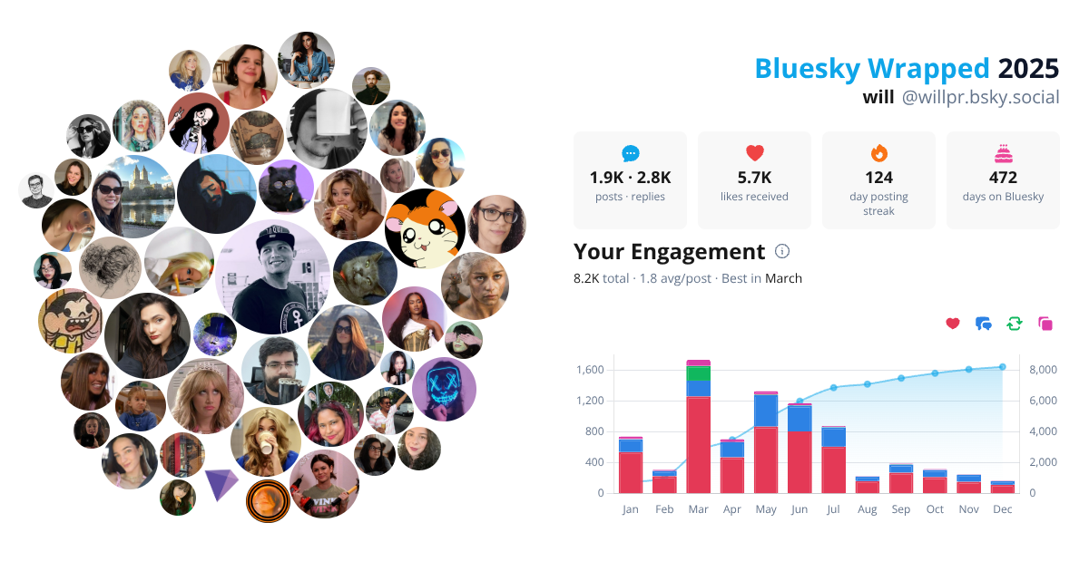 Your Bluesky Wrapped 2025 preview