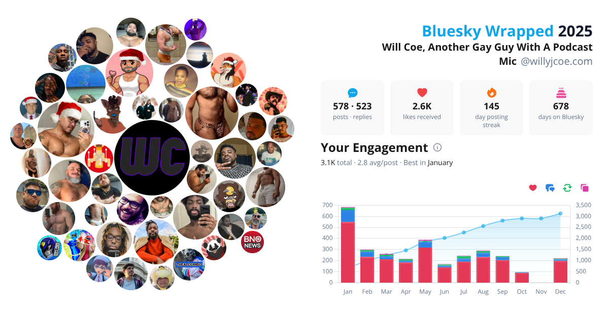 Your Bluesky Wrapped 2025 preview