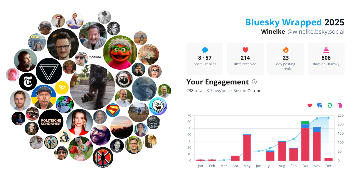 Your Bluesky Wrapped 2025 preview