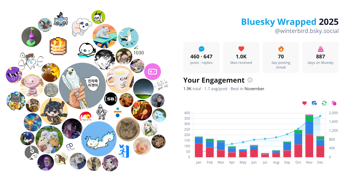 Your Bluesky Wrapped 2025 preview