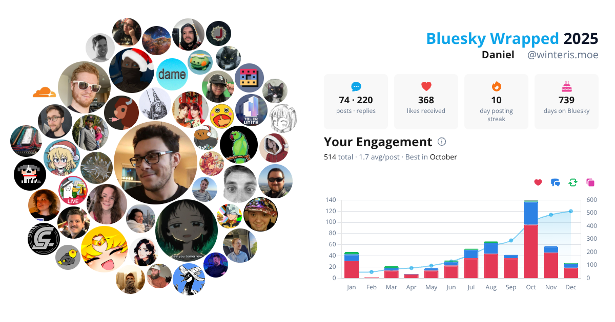 Your Bluesky Wrapped 2025 preview