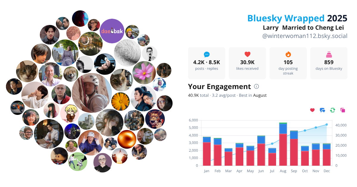 Your Bluesky Wrapped 2025 preview