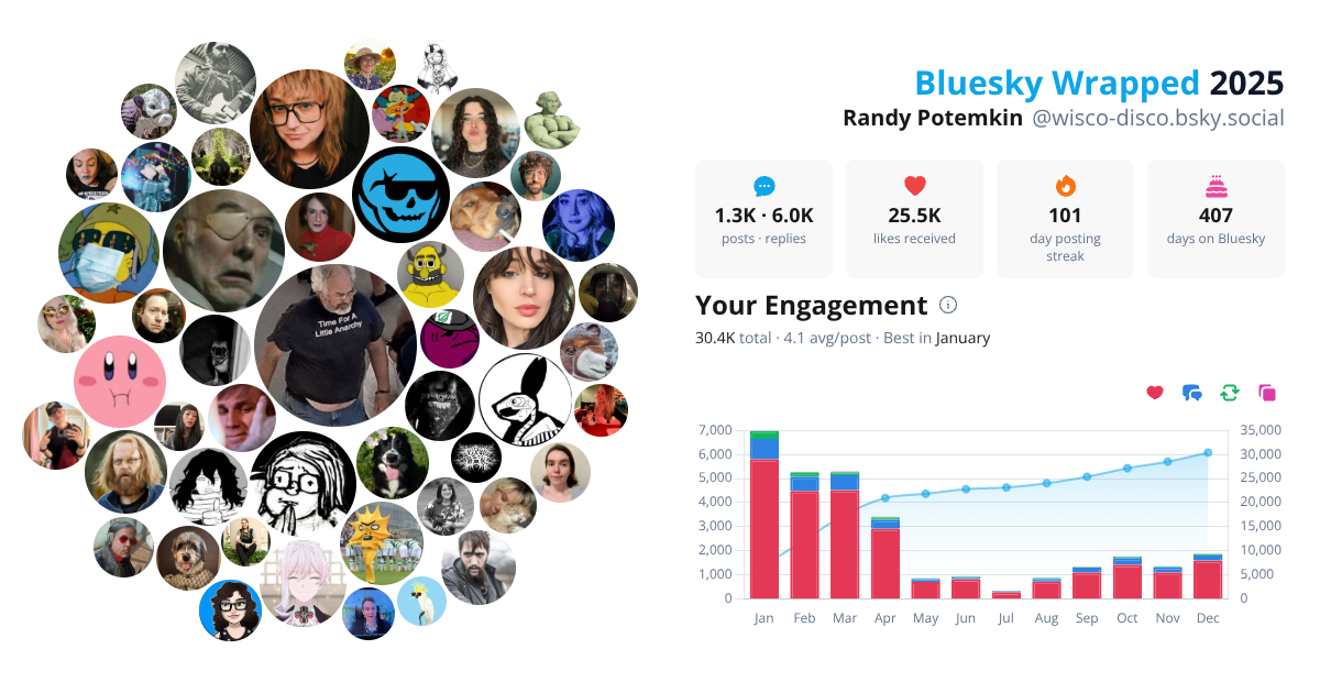 Your Bluesky Wrapped 2025 preview