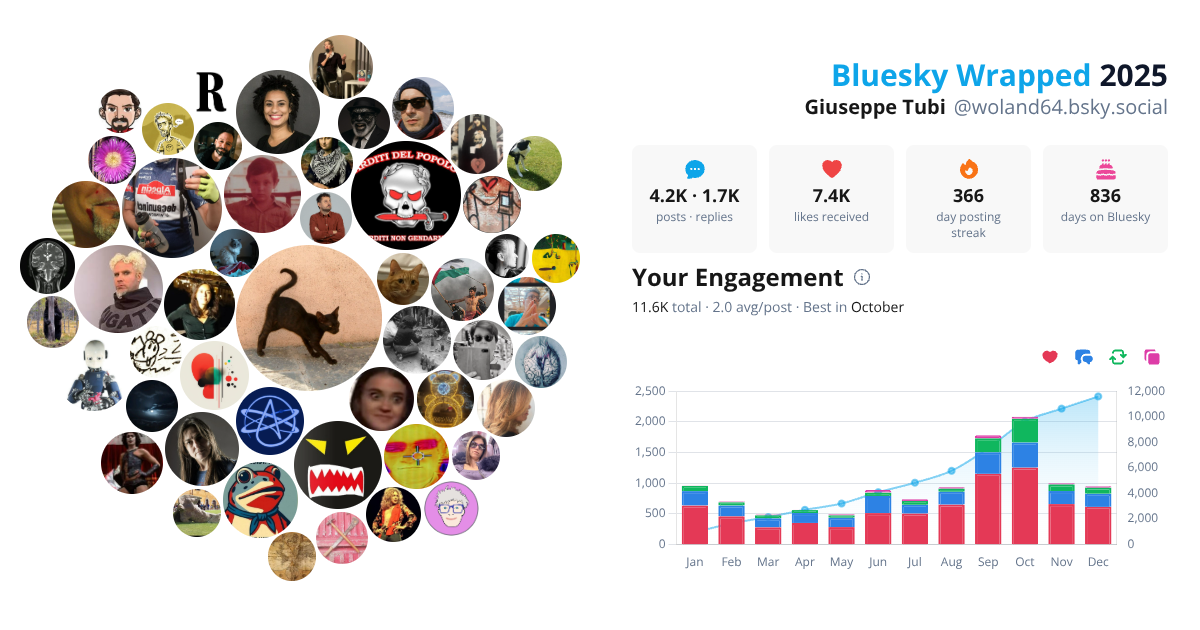 Your Bluesky Wrapped 2025 preview