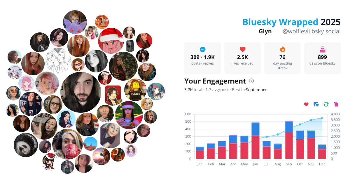 Your Bluesky Wrapped 2025 preview