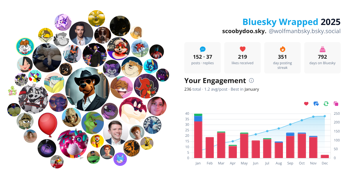 Your Bluesky Wrapped 2025 preview
