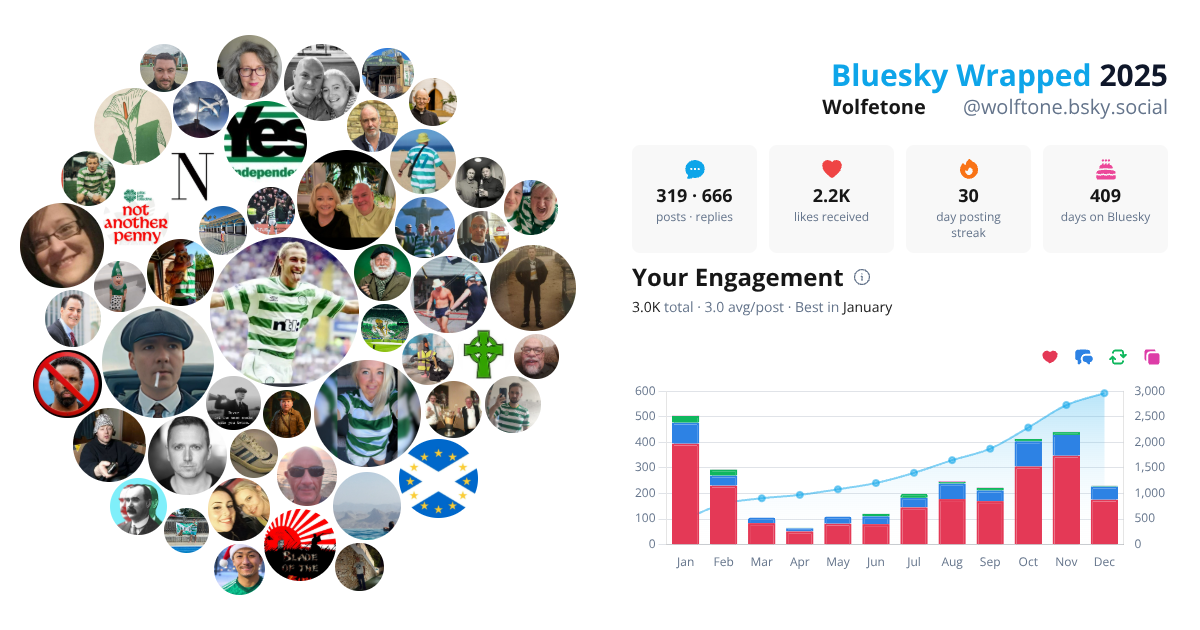 Your Bluesky Wrapped 2025 preview