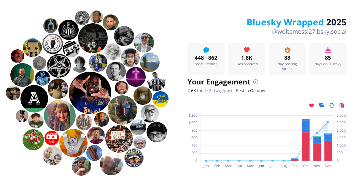 Your Bluesky Wrapped 2025 preview