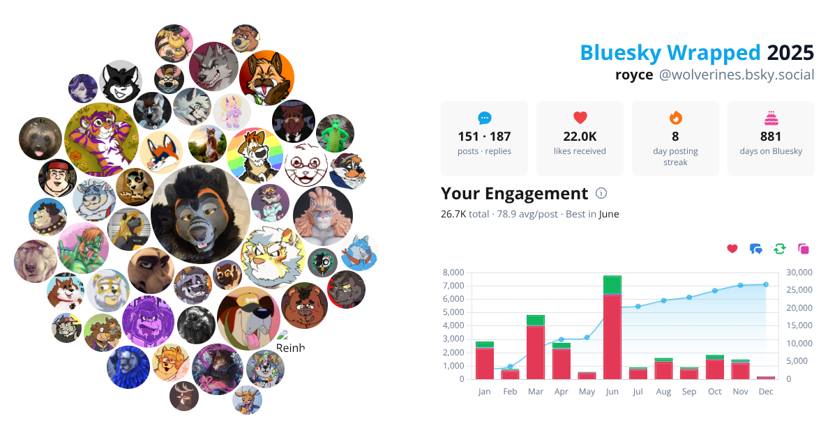 Your Bluesky Wrapped 2025 preview