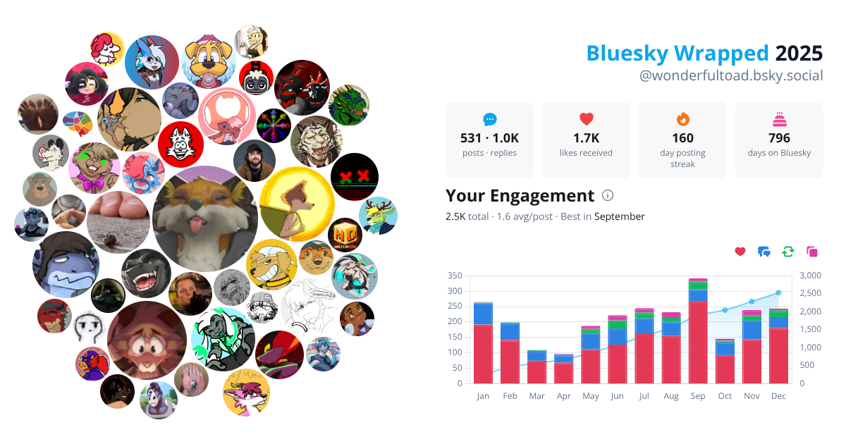 Your Bluesky Wrapped 2025 preview