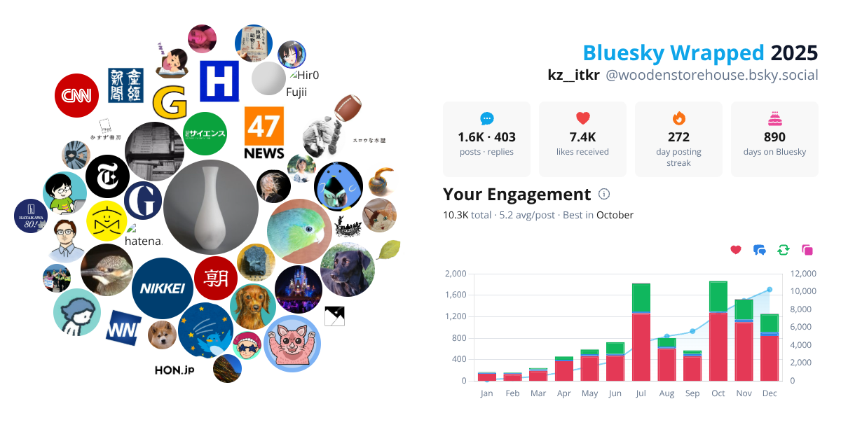 Your Bluesky Wrapped 2025 preview