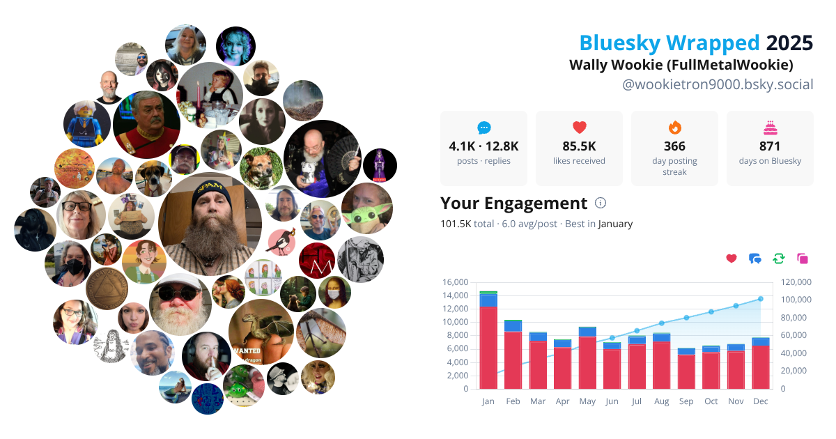 Your Bluesky Wrapped 2025 preview