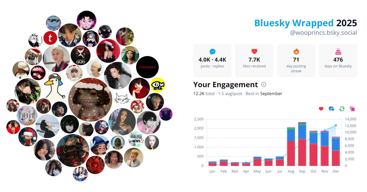 Your Bluesky Wrapped 2025 preview
