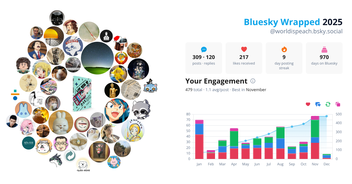 Your Bluesky Wrapped 2025 preview