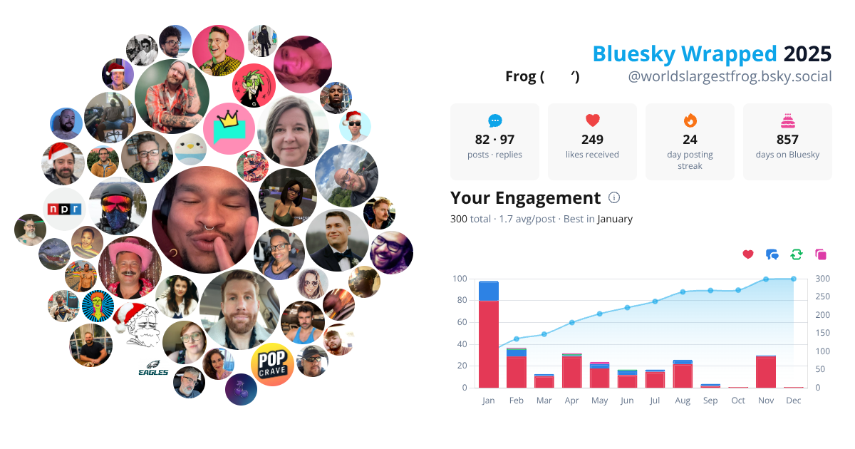 Your Bluesky Wrapped 2025 preview