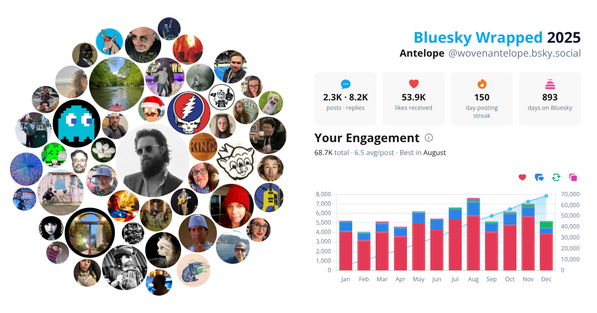 Your Bluesky Wrapped 2025 preview