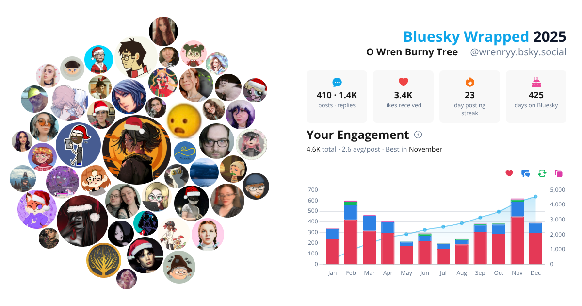 Your Bluesky Wrapped 2025 preview