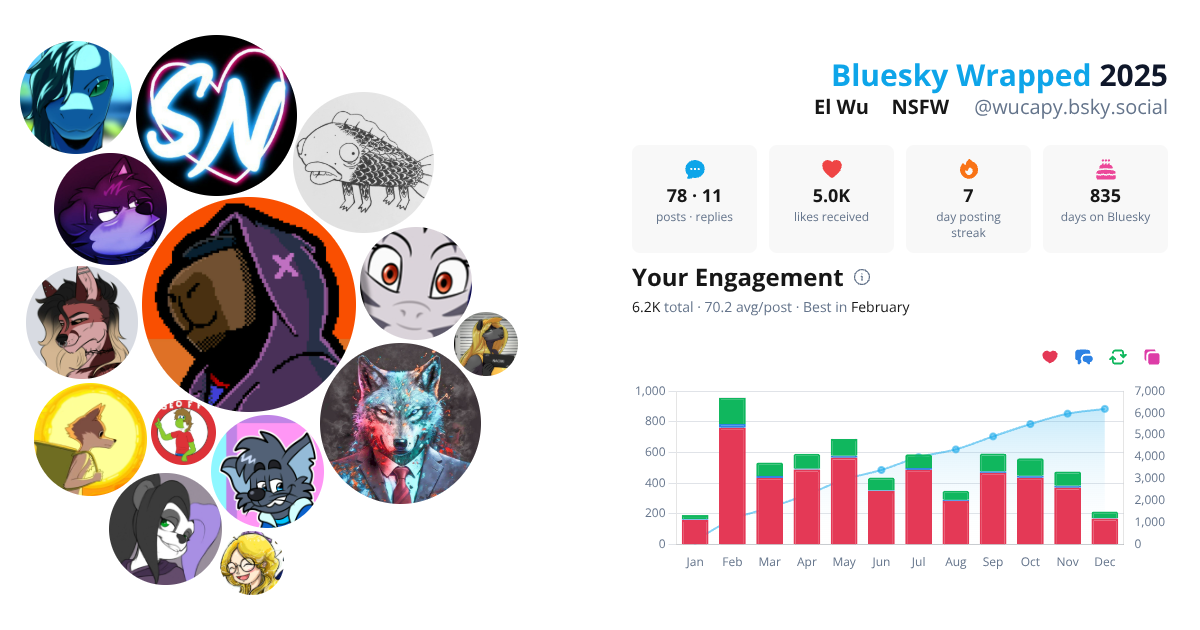 Your Bluesky Wrapped 2025 preview