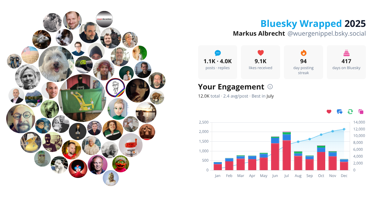 Your Bluesky Wrapped 2025 preview