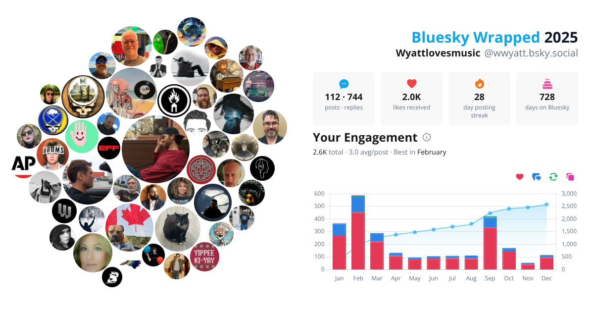 Your Bluesky Wrapped 2025 preview