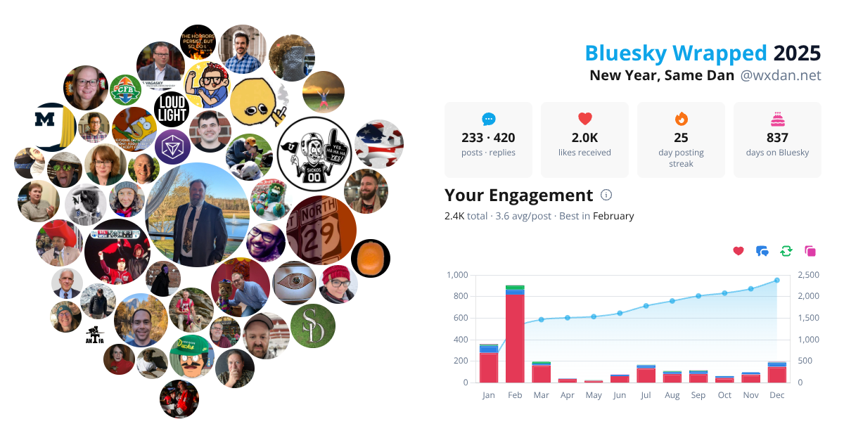 Your Bluesky Wrapped 2025 preview