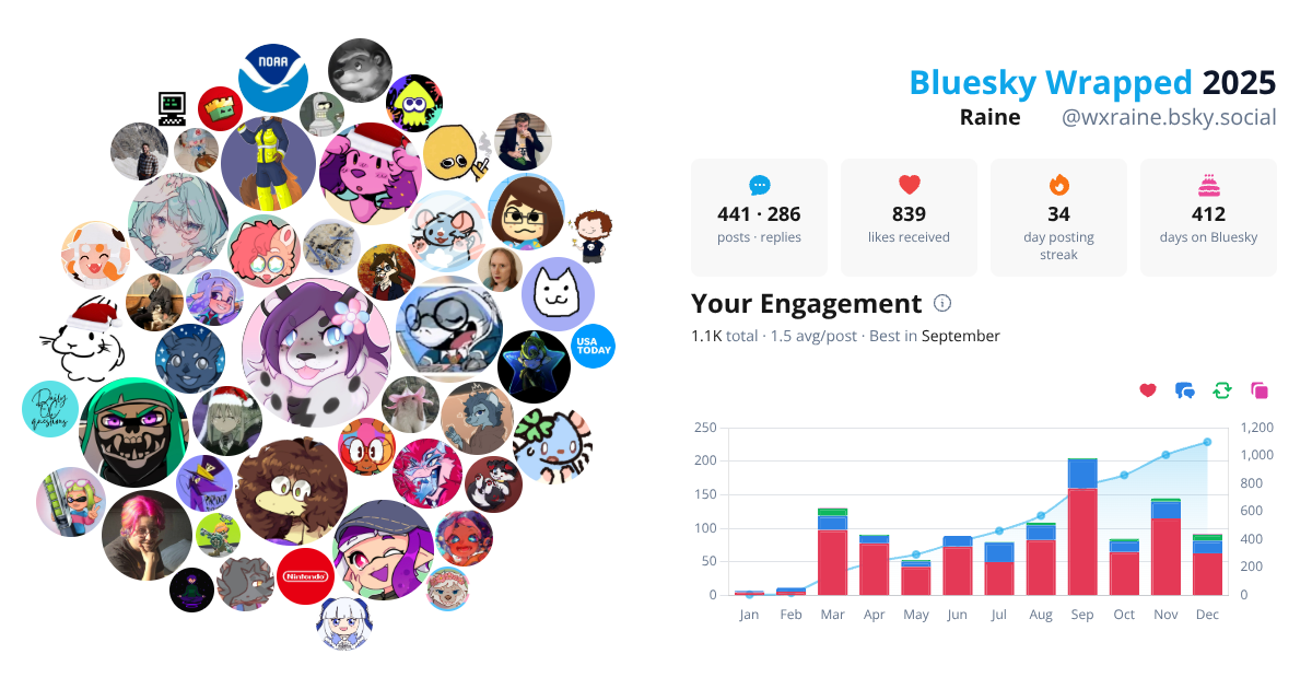 Your Bluesky Wrapped 2025 preview