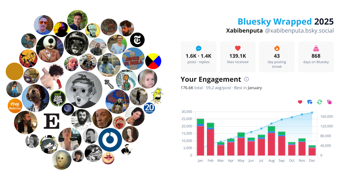 Your Bluesky Wrapped 2025 preview