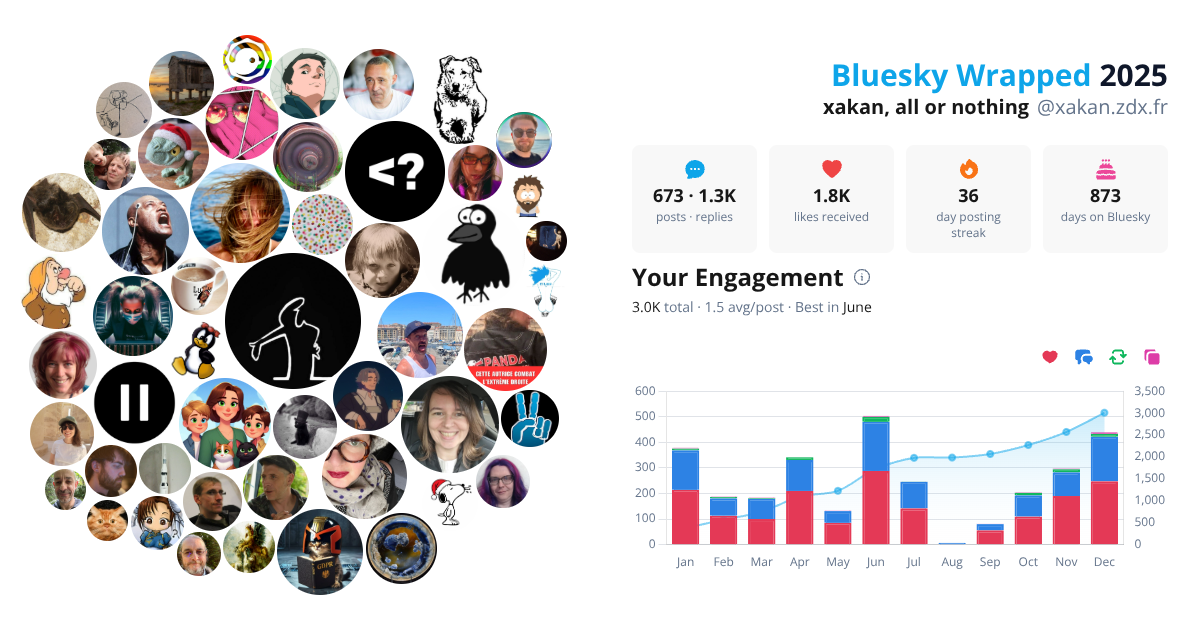 Your Bluesky Wrapped 2025 preview