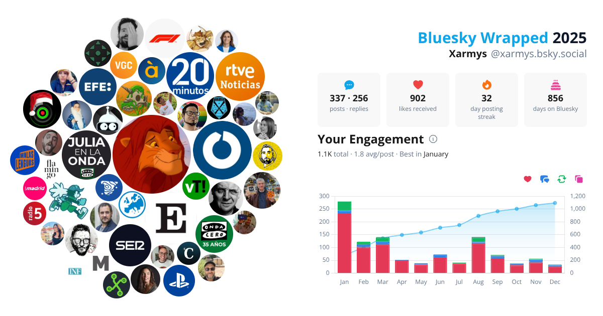 Your Bluesky Wrapped 2025 preview