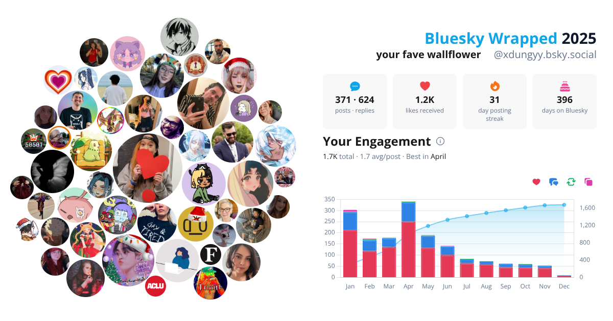 Your Bluesky Wrapped 2025 preview