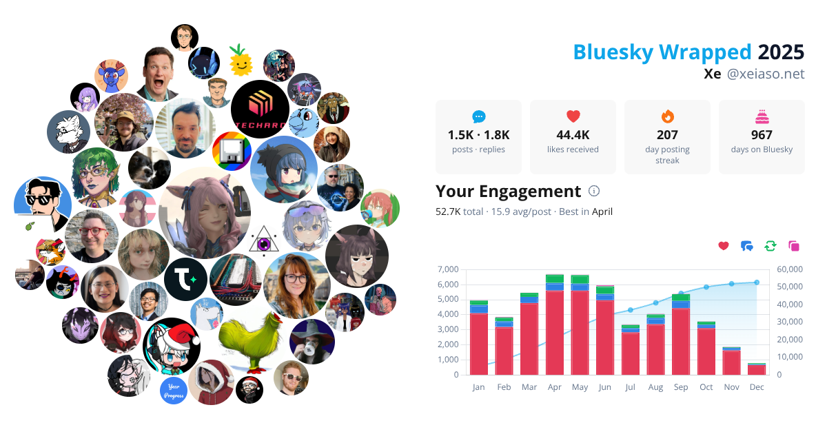 Your Bluesky Wrapped 2025 preview