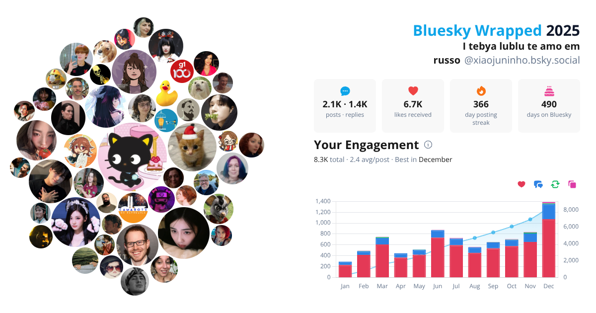 Your Bluesky Wrapped 2025 preview