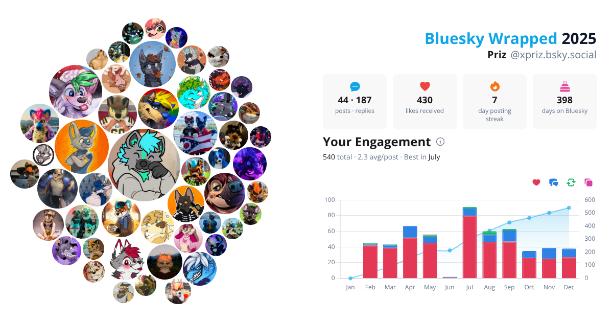 Your Bluesky Wrapped 2025 preview