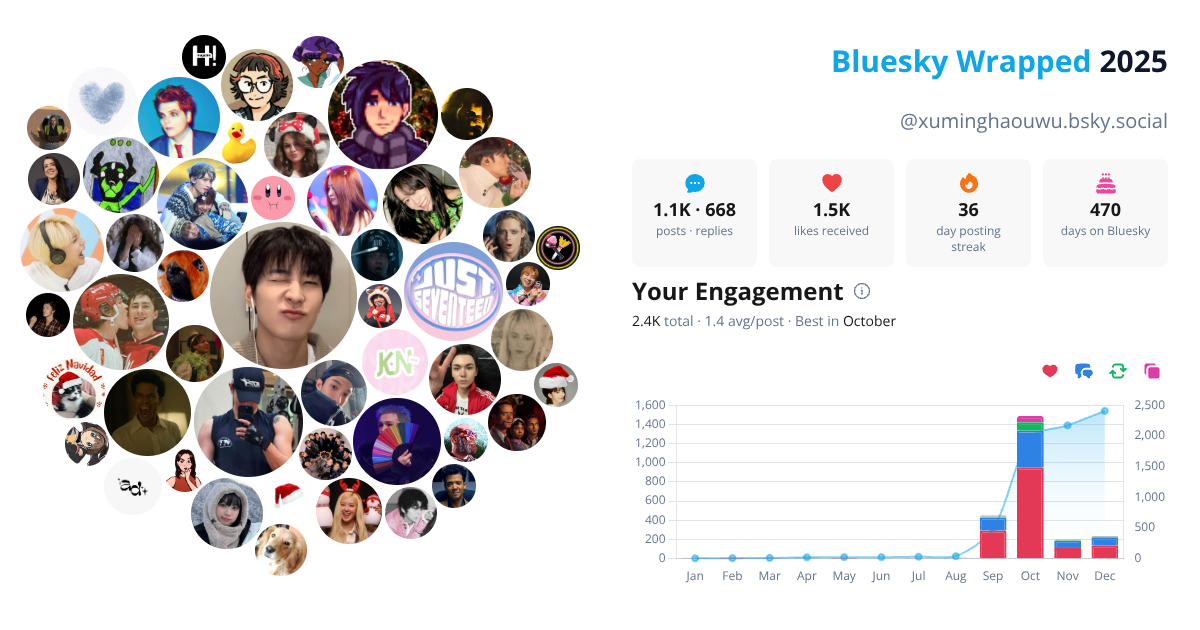 Your Bluesky Wrapped 2025 preview