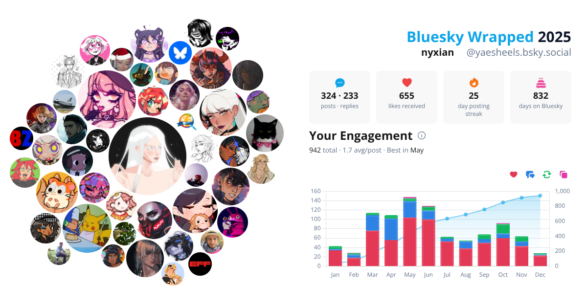 Your Bluesky Wrapped 2025 preview
