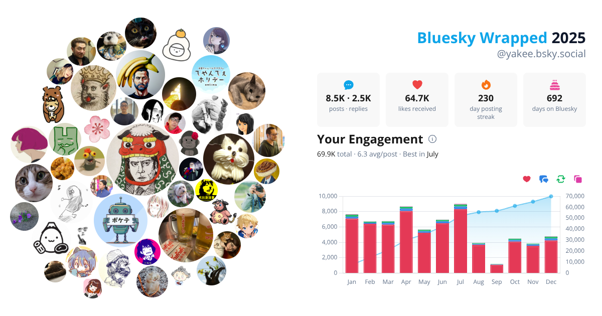 Your Bluesky Wrapped 2025 preview